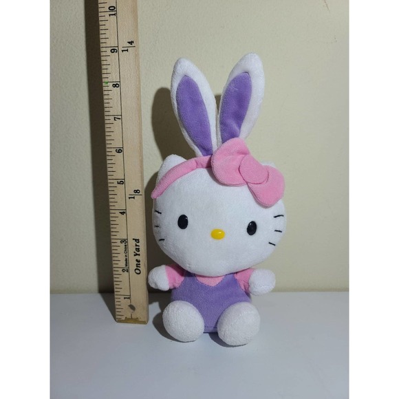 Hello Kitty Rabbit Easter TY Beanie Babies Plush - Picture 2 of 4